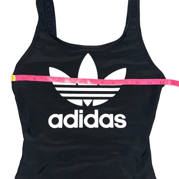 Adidas Originals Trefoil Black Logo One Piece Swimsuit Size Small - Picture 14 of 15